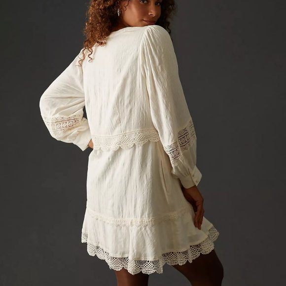 By Anthropologie Button-Front Mini Dress - Picture 10 of 10